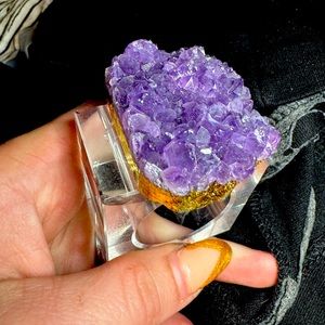 Amethyst napkin holder